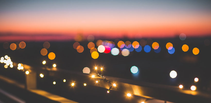 Evening Christmas lights - loneliness during holiday season Evening Christmas lights - loneliness during holiday season