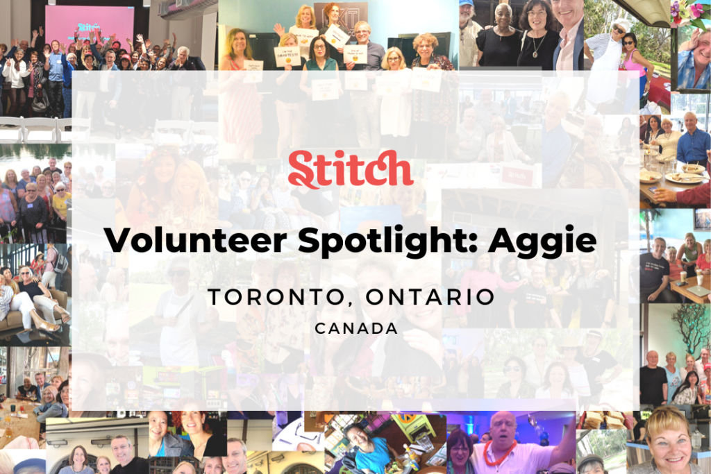 Volunteer Spotlight on Aggie, Stitch member in Toronto, Canada