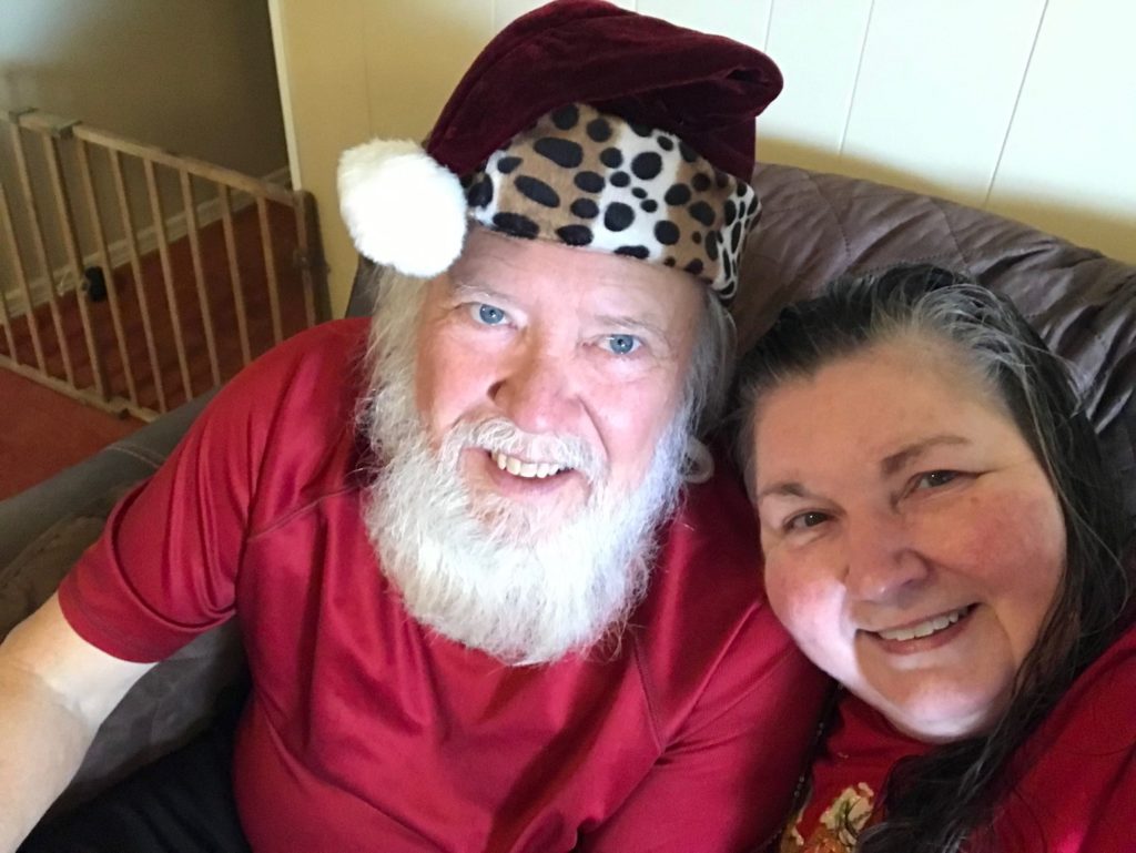 Cheri and Michael celebrating Christmas