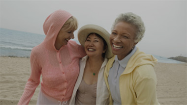 Group of friends smiling