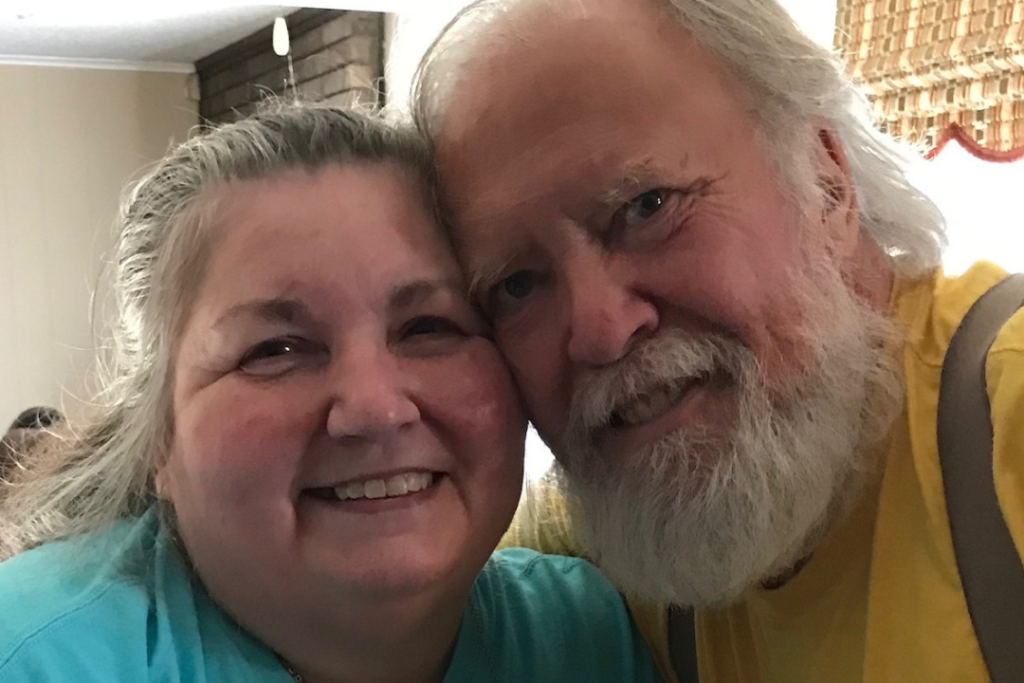 Stitchers Cheri and Michael are happy in love dating over 50