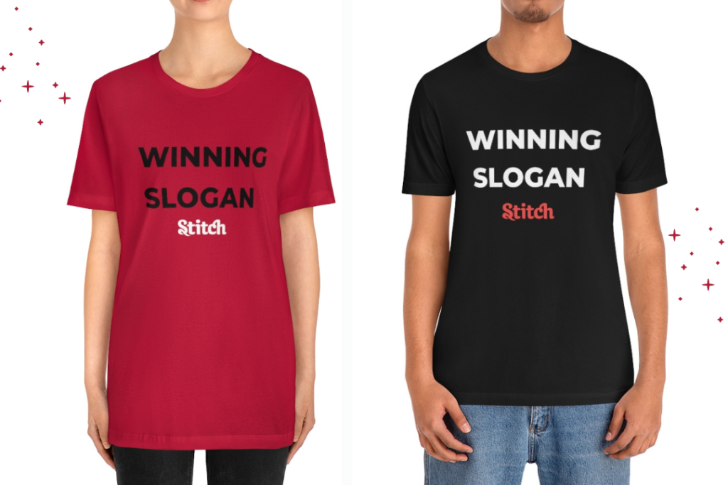 The winning slogan will be printed on a Stitch t-shirt!