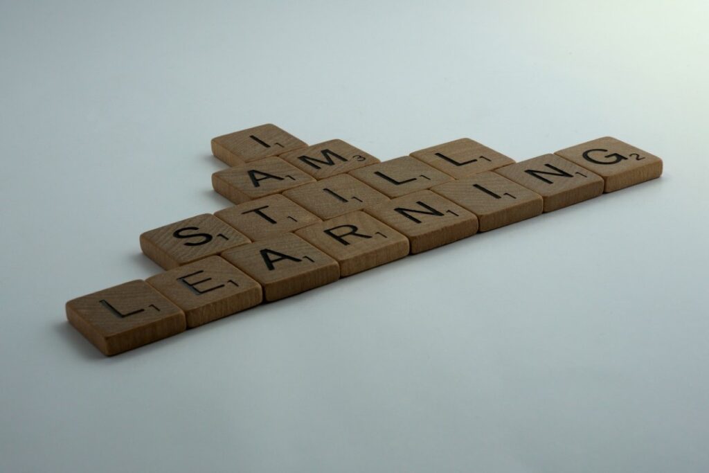 Scrabble letters arranged to say 